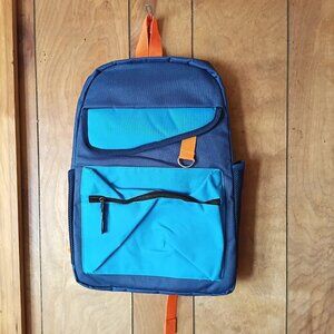 TCC Wireless Zone Blue Backpack NWT Dark Light Blue School Travel Bag